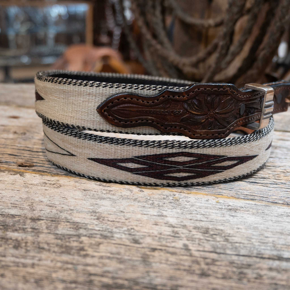 Vintage Hitched Horse Hair Belt — Teskeys display picture 1