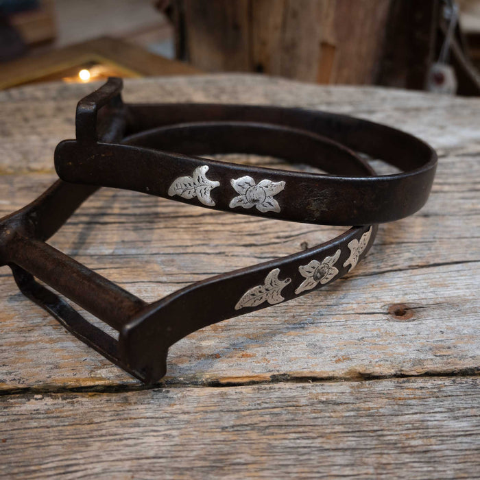 Vintage Silver mounted Oxbows Stirrups