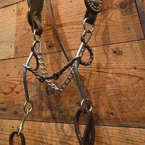 Bridle Rig - Dark Leather Headstall with Studs and Bit - RIG409 Tack - Rigs MISC   
