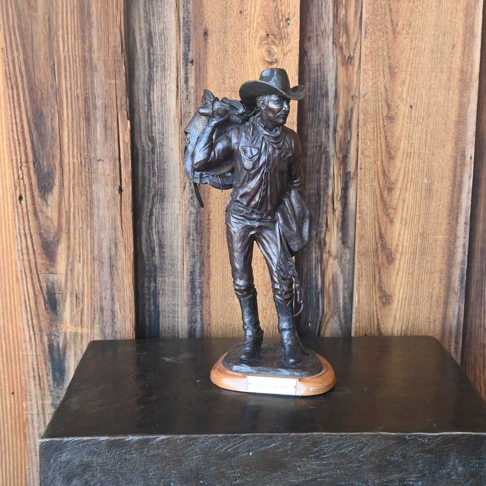 Bronze Sculpture Tall Standing Cowboy Created by Bill Nebeker  _CA562 Collectibles Teskeys   