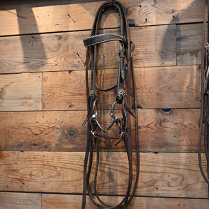 Bridle Rig - Tom Balding Silver Mounted D-Ring Snaffle with Campbell Hardware Bit RIG923