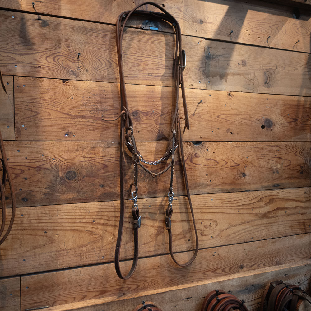 Jesse Hoover Slow Twist Snaffle gag Bridle Rig