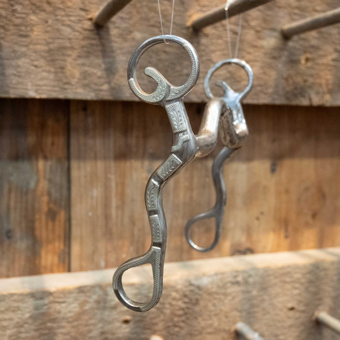 Silver Mounted Ron Tollison Solid Port #133 Bit Tack - Bits Ron Tollison