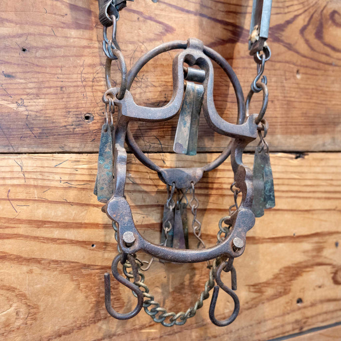 Vintage Native American War Indian Chief Silver Bridle & Rare 19th Century Navajo Bit Tack - Rigs Native American