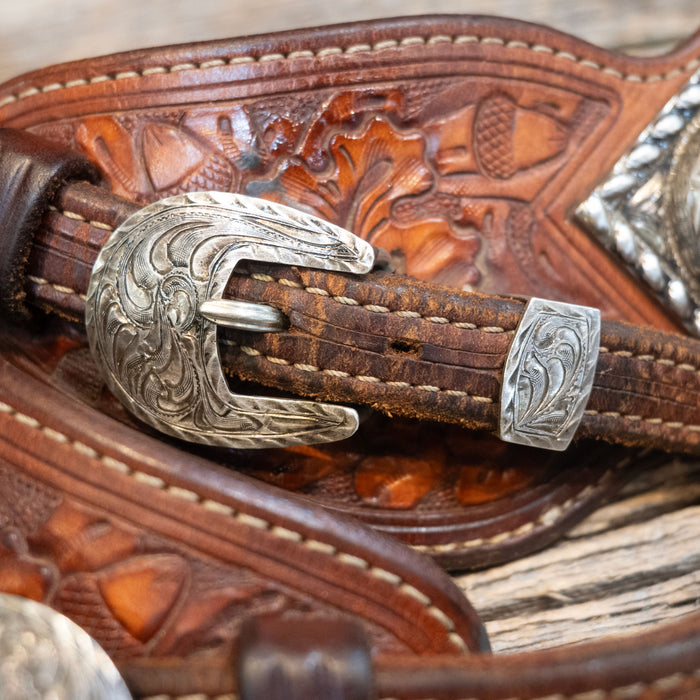 Blue Ribbon tack silver Heritage spur straps 1850