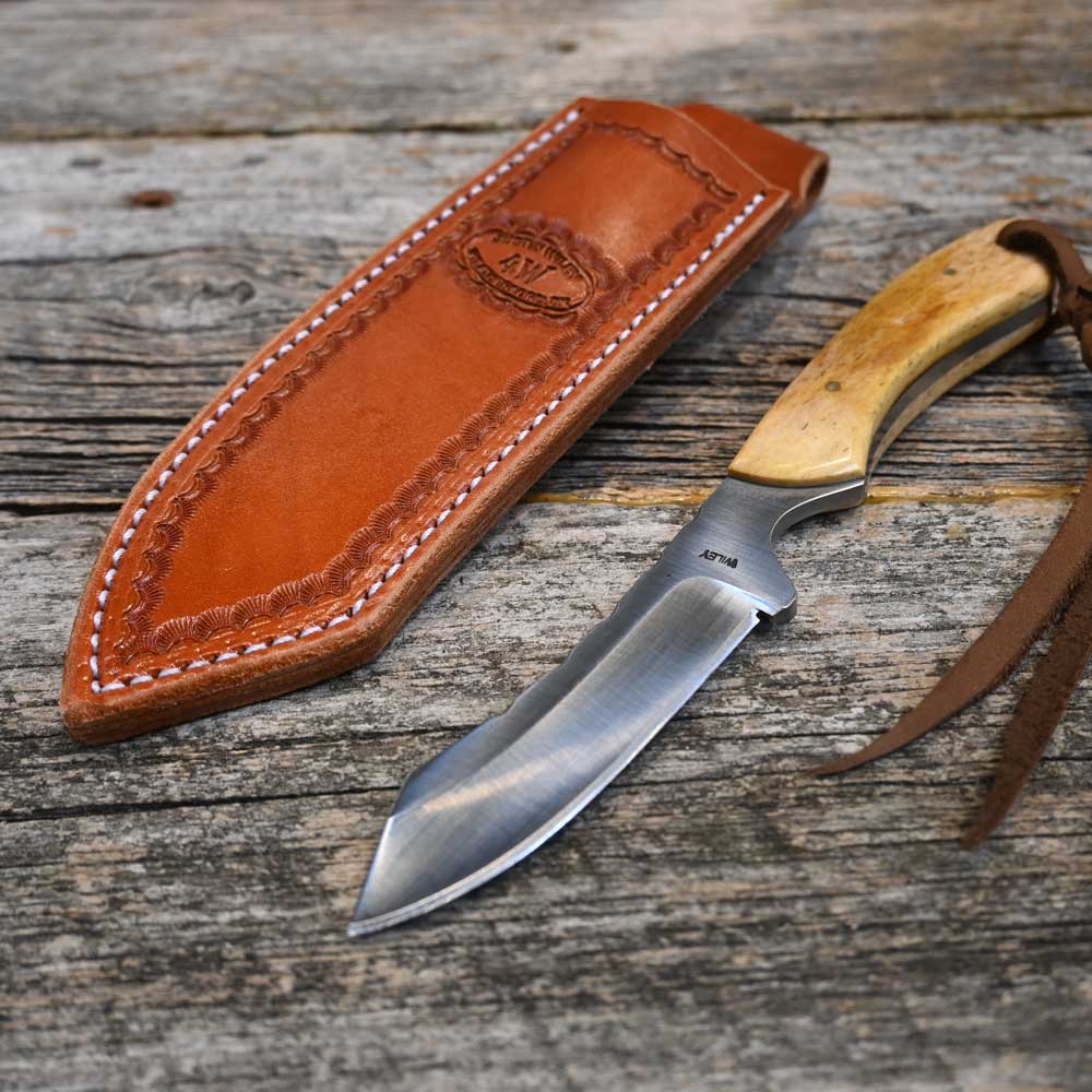 Justin Wiley Handmade Camp Knife with Leather Sheath WK027 Knives Justin Wiley   