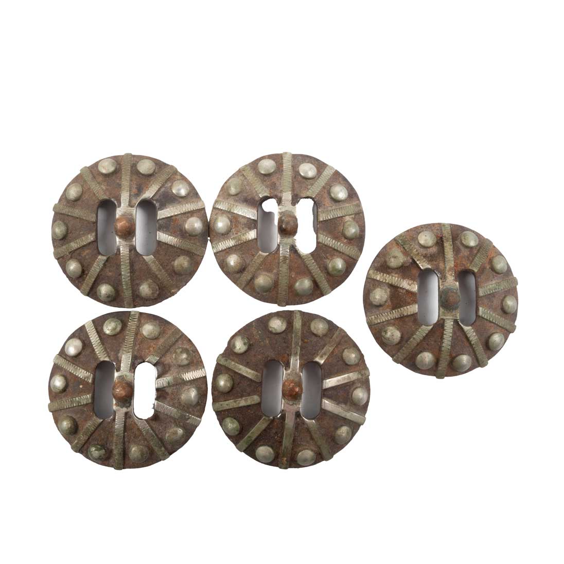 New Set Of 5 Slotted 1 1/2" Conchos Sale Barn MISC   