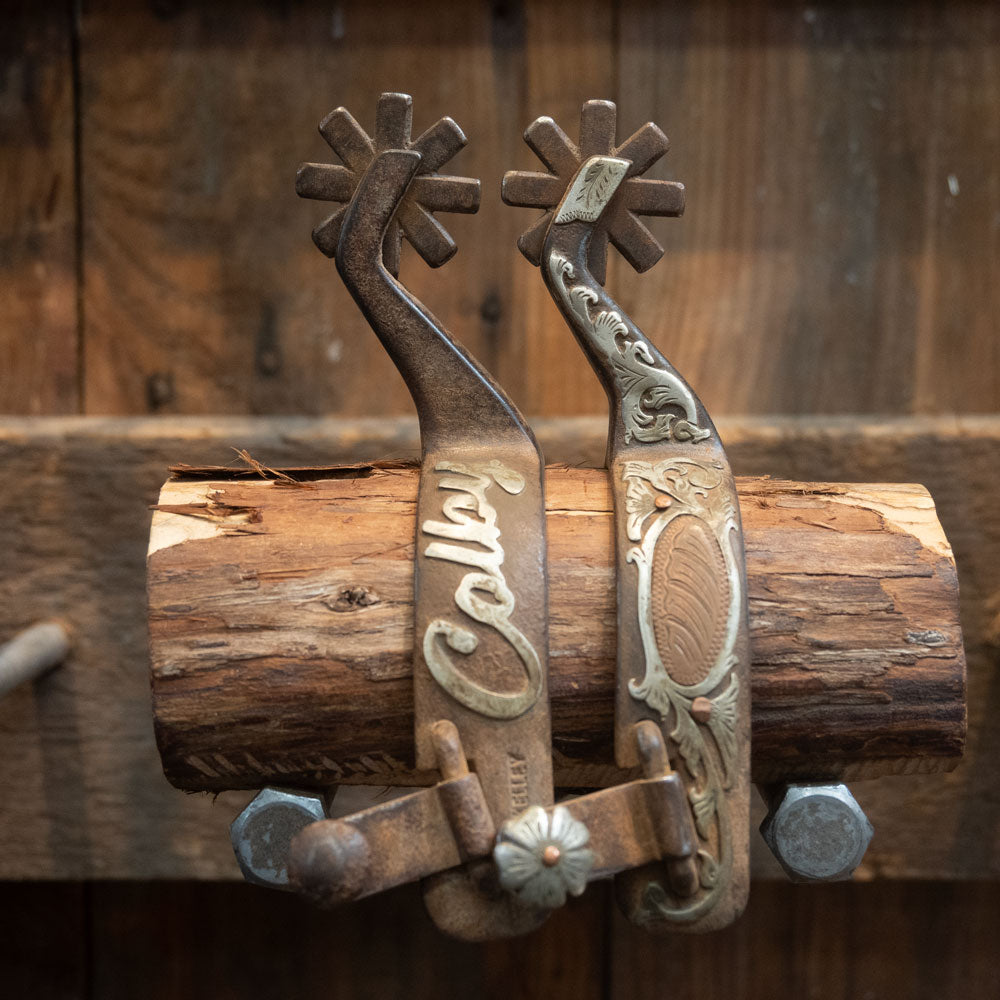 Kerry Kelley Silver & Copper Mounted Spurs 966