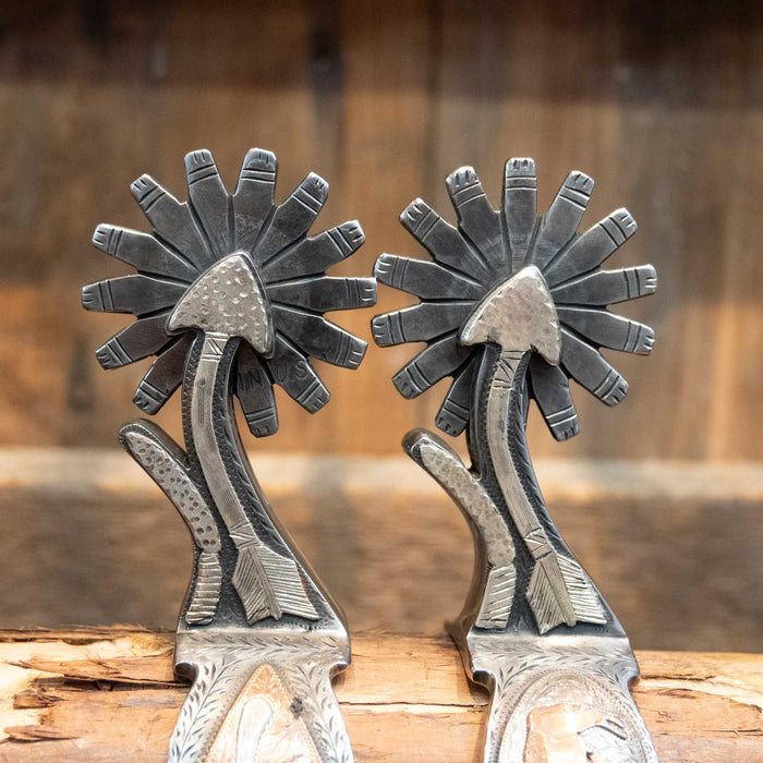 TOOLEY Silver & Copper Buffalo/Tomahawk Spurs