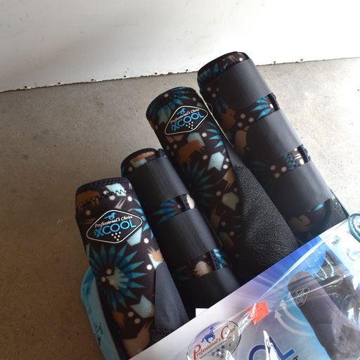 NEW Professional Choice 2xCool Sports Medicine Boots 4 Pack Bison Print Sale Barn Professional's Choice