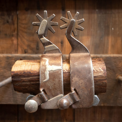 D. Pollard Silver Mounted Spurs Tack - Spurs D. Pollard