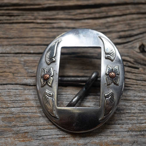 Luke Spraberry 3/4" Silver Mounted Round Headstall Buckle Tack - Conchos & Hardware Luke Spraberry