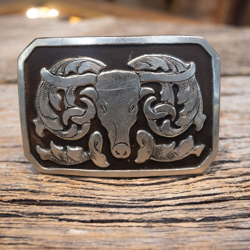 FARKAS Silver Mounted Longhorn Buckle ACCESSORIES - Additional Accessories - Buckles David Farkas