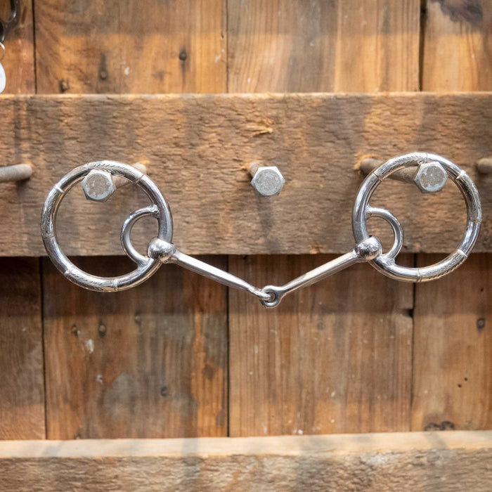 Ryan Edmonds Silver Mounted Locked O-Ring Snaffle Bit