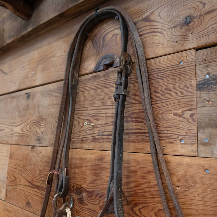 Cowpuncher Solid Port Bridle Rig w/ Split Ear Headstall