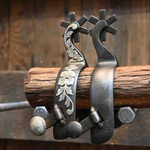 Damon Garren Silver Mounted Spurs SPUR671 Tack - Spurs Damon Garren   