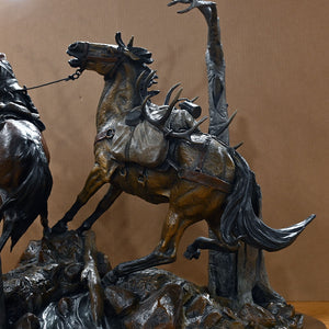 "Train Wreck" Bronze Sculpture By Vic Payne