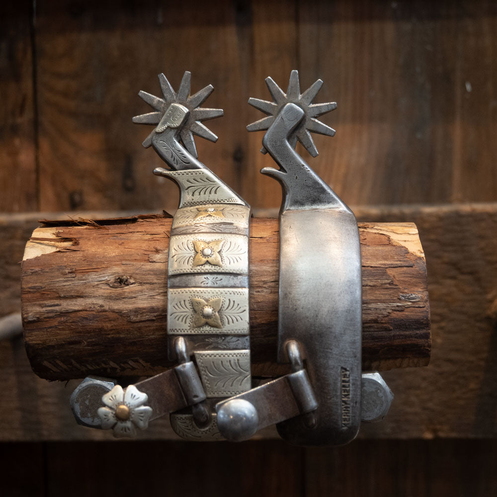 Kerry Kelley Silver & Brass Mounted Spurs 967