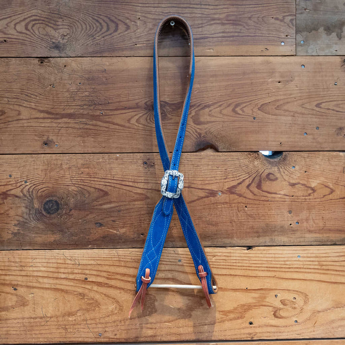 Ocean Blue 3/4" Split Ear Headstall Tack - Headstalls Teskey's
