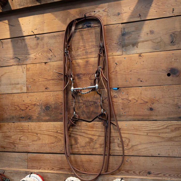 Shanked Snaffle on all NEW Leather Bridle Rig Tack - Rigs MISC