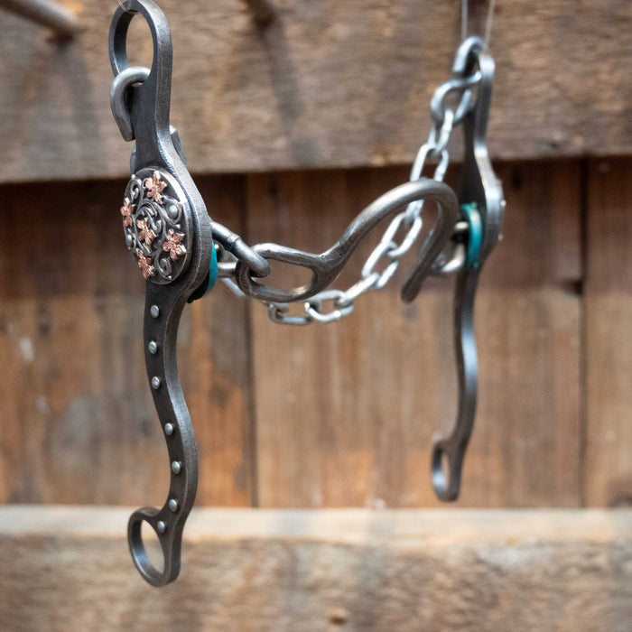Petska Ported Chain Copper flowers Conchos Bit