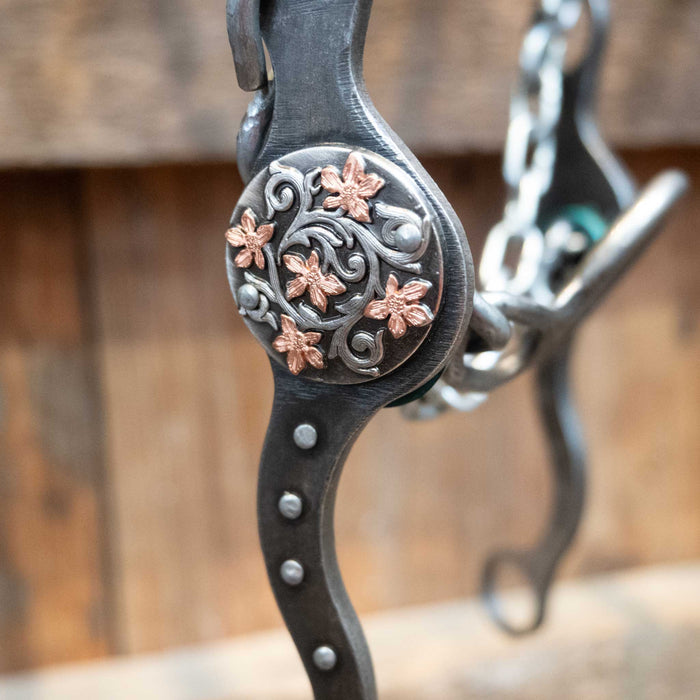 Petska Ported Chain Copper flowers Conchos Bit