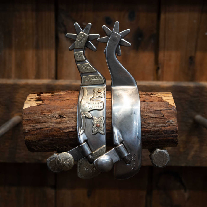 Jasper Scribner Silver Mounted 7pt. Spurs