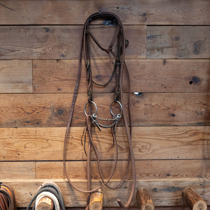 O-Ring Twisted Wire Snaffle Bit Bridle Rig