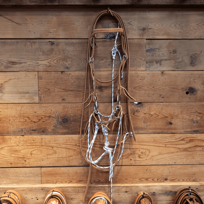 Cow Horse Supply O-Ring DL Twist Snaffle Bridle Rig