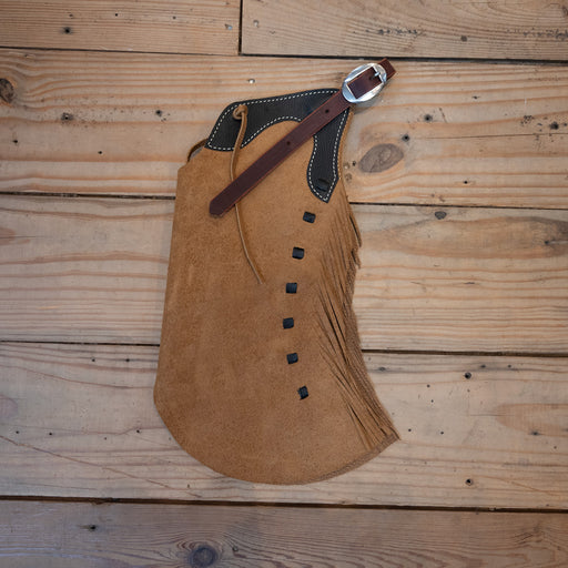 Kid's Brown Roughout Chaps Tack - Chaps & Chinks Jeremiah Miller
