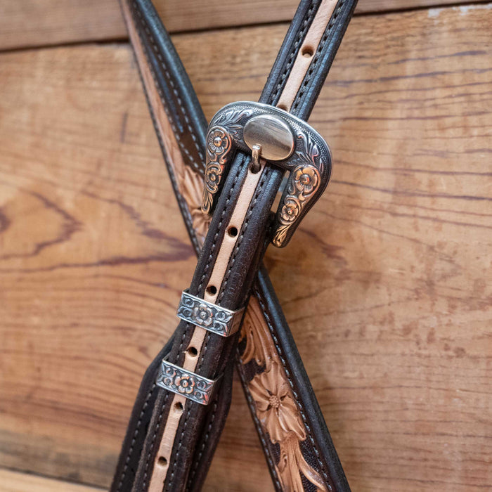 Randall Top Shelf Leather Split Ear w/Nelson Sterling Silver & 10K Gold Buckle