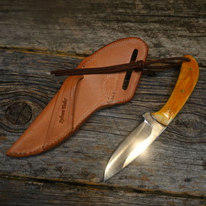 Sylvan Yoder Handmade Knife with Leather Sheath SY001 Knives - Knife Accessories SYLVAN YODER   