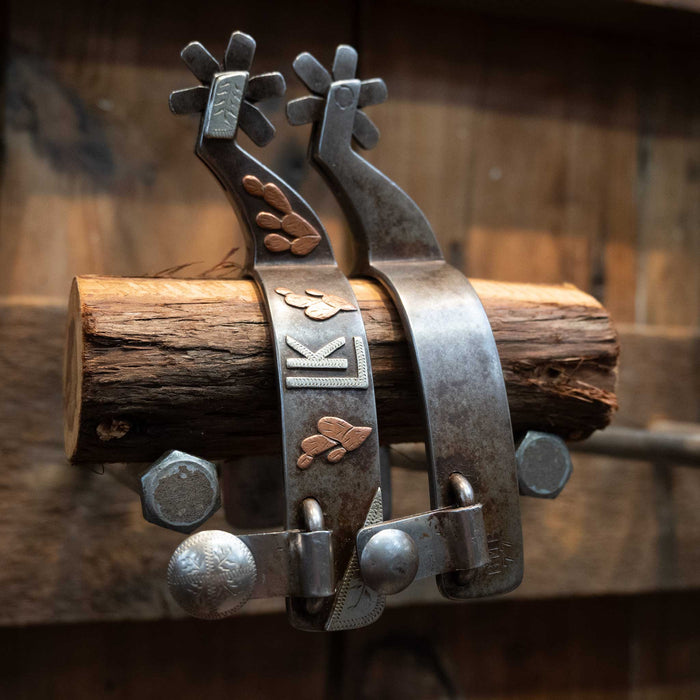Brandon Bradley Silver Mounted 6pt. Spurs