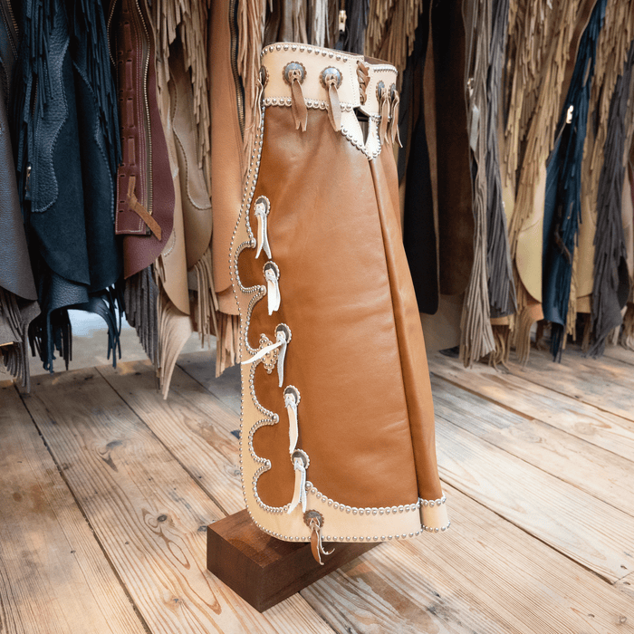 Vintage YLE Mini Decorative Chaps with Stand