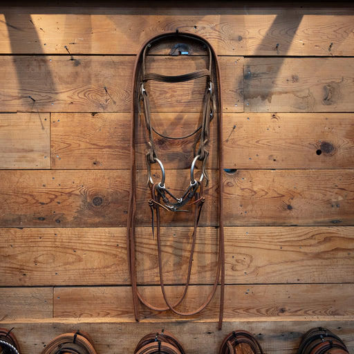 Bowman O-Ring Smooth Snaffle Bridle Rig Tack - Rigs Bowman