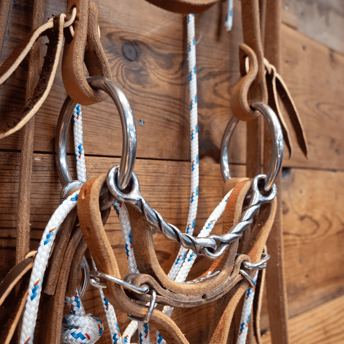 Cow Horse Supply O-Ring DL Twist Snaffle Bridle Rig