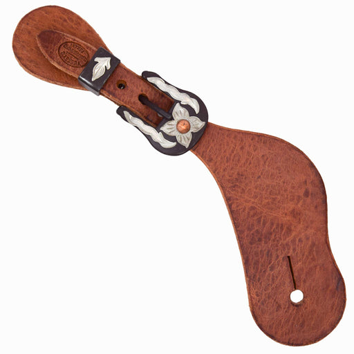 Teskey's Ladies Contoured Spur Straps w/Floral Buckle Tack - Spur Straps Teskey's