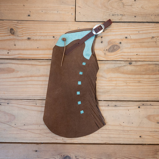 Kid's Brown Roughout Chaps Tack - Chaps & Chinks Jeremiah Miller