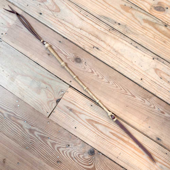 Bill Elliott Handmade 30" Quirt w/Popper Tack - Whips, Crops & Quirts Bill Elliott