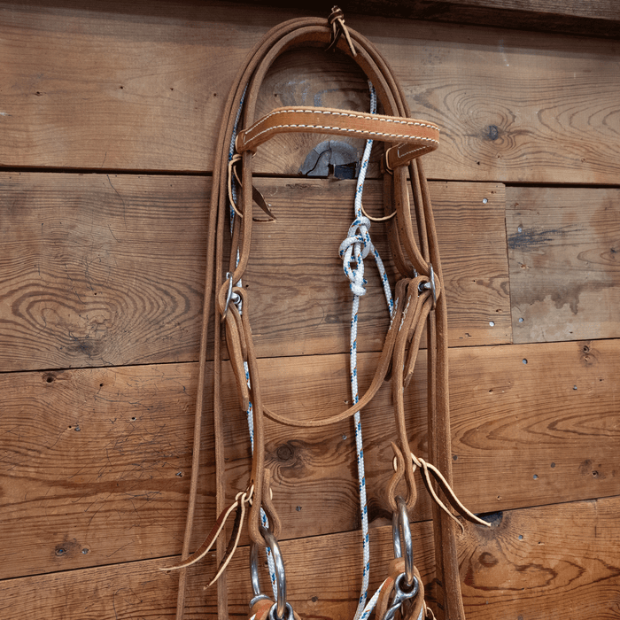 Cow Horse Supply O-Ring DL Twist Snaffle Bridle Rig