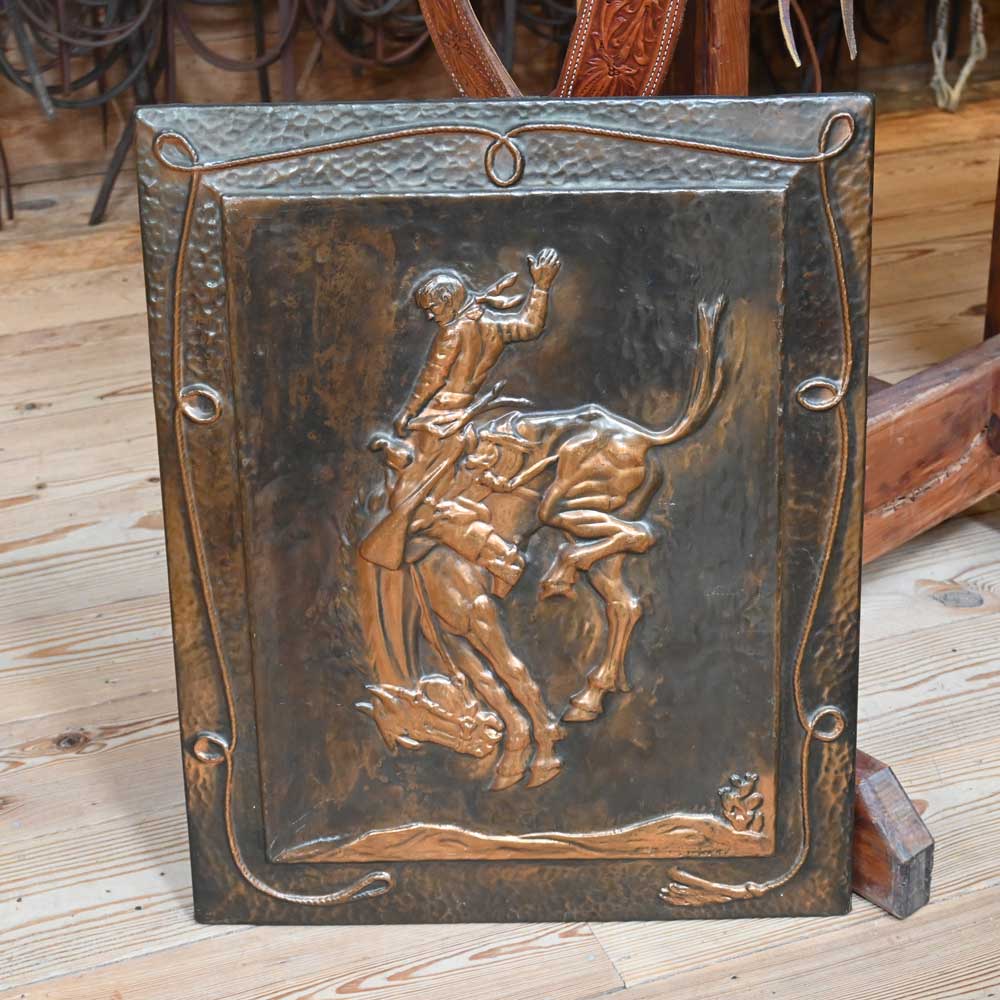 Vintage Brass Metal Bucking Horse - Western Decor - Cowboy  _CA587