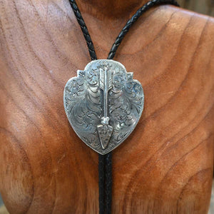 Comstock Heritage - Sterling Silver Spade with Arrow Bolo Tie 028 ACCESSORIES - Additional Accessories - Buckles Comstock Heritage   