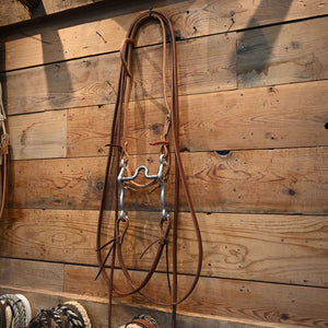 Bridle Rig  - Cow Horse Supply Port on Aluminum Shanks  Bit  RIG835