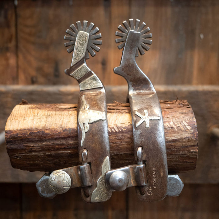 STOCKARD 52 Silver Mounted Spurs Tack - Spurs STOCKARD