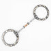 Black Steel Dog Bone Ring Bit W/ Floral Trim Tack - Bits Formay   