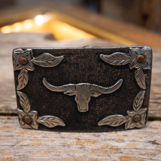Will Daniels Silver Mounted Longhorn Buckle ACCESSORIES - Additional Accessories - Buckles Will Daniels