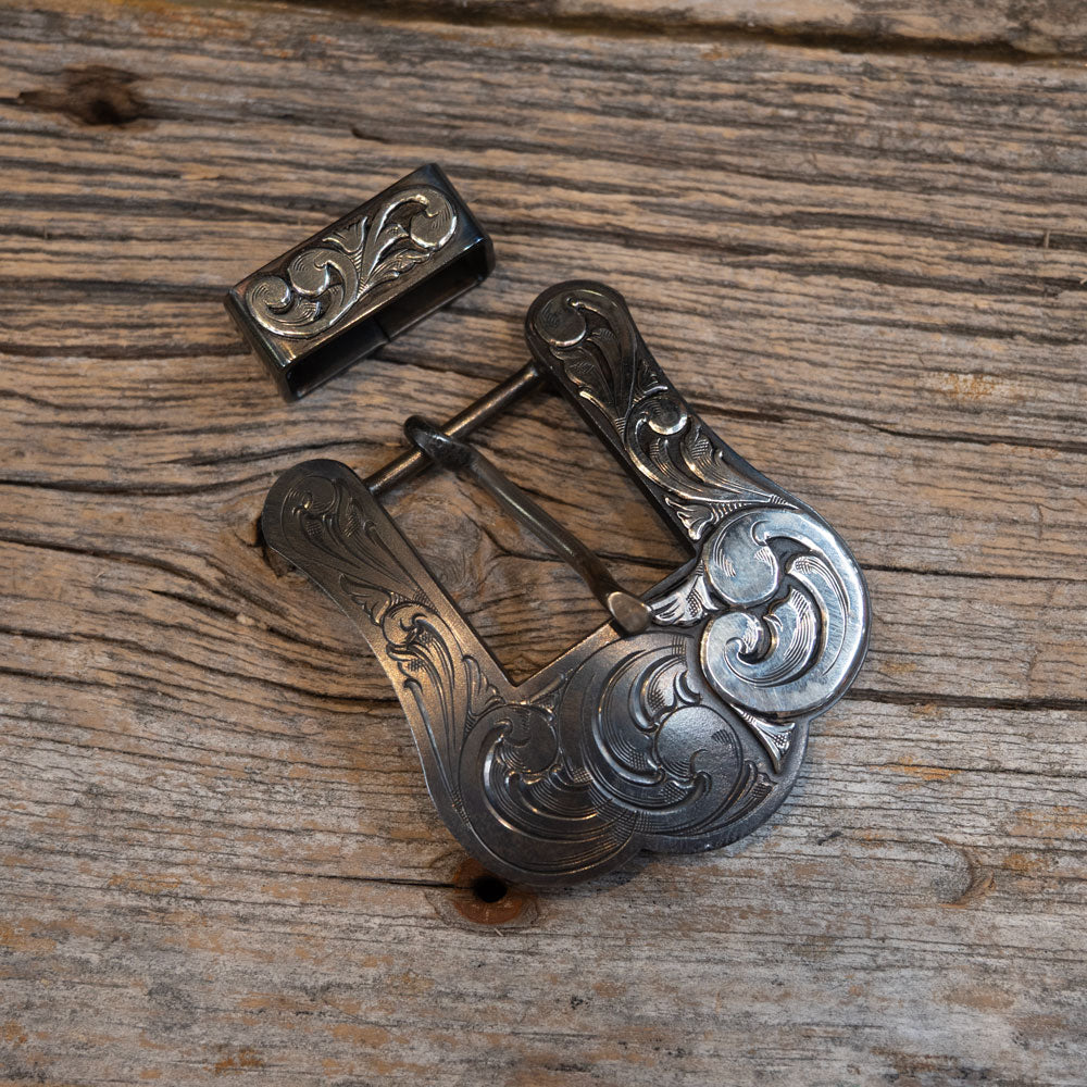 KOENIG 2pc. Mounted Silver & Copper Buckle