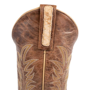 Anderson Bean Men's Tan Vintage Bruciato Full Quill Ostrich Boot - Teskey's Exclusive MEN - Footwear - Exotic Western Boots Anderson Bean Boot Co.   