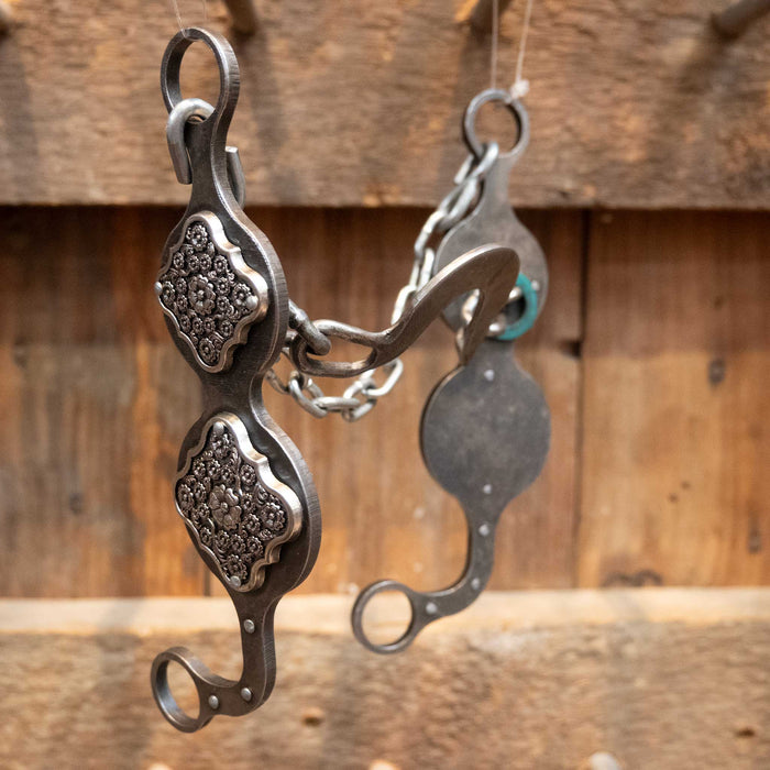 Petska Washer Port Silver Square Conchos Bit