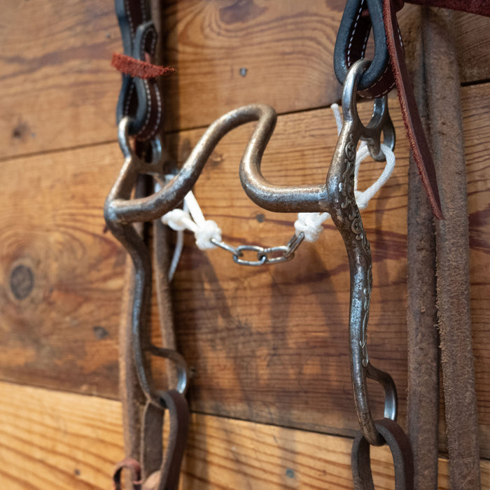 Kerry Kelley Port Bit w/Crooked Skull Headstall Bridle Rig